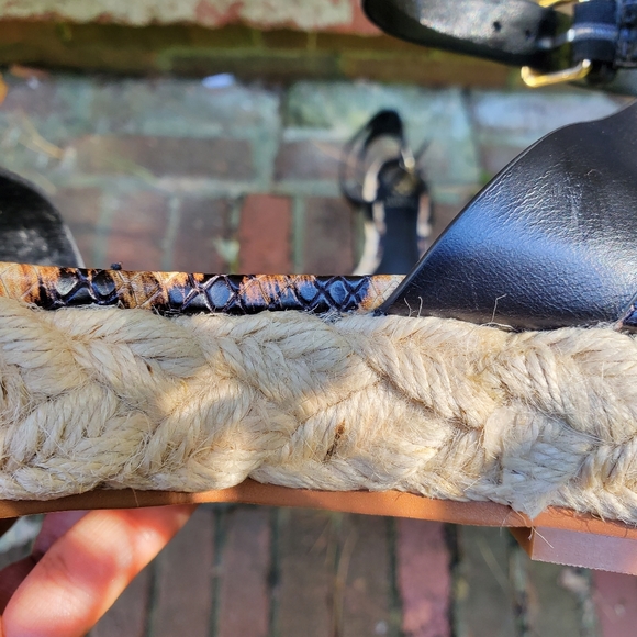 Vince Camuto Defina Leopard Print Espradrille Platform Sandals Size 8M - Picture 8 of 10